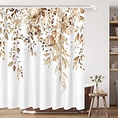 olcso Zuhanyfüggönyök-Fürdőszoba függöny kampókkal 180cm*180cm(70&quot;*70&quot;) poliészter mosható vízálló táj virágos növény minta