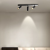 tanie Ściemnialne lampy sufitowe-reflektory sufitowe led regulowane ściemnianie stałe oświetlenie szynowe, 3-kierunkowe czarne oprawy punktowe do montażu na suficie, kierunkowe reflektory punktowe lampy akcentujące do przedpokoju