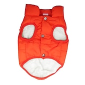 cheap Coats-Fleece Lining Extra Warm Dog Hoodie in Winter for Small Dogs Jacket Puppy Coats with Hooded,Red （XS-XXXL)