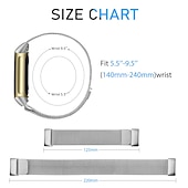 billiga Fitbit klockband-Smart Watch-band Kompatibel med Fitbit Charge 5 Rostfritt stål Smart klocka Rem Elastisk Magnetlås Milanesisk loop Ersättning Armband