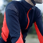 economico Maglie da uomo-Per uomo Maglia da Ciclismo Blocco di colori Manica Lunga Bicicletta Maglia Top con 3 tasche posteriori Mountain Bike MTB Ciclismo su strada Asciugatura Rapida Strisce Riflettenti Tasca Posteriore