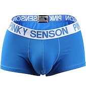 preiswerte Boxershorts für Herren-Herren 3 Pack Unterwäsche Unterwäsche Boxer Slip Polyester-Baumwoll-Gemische Waschbar Komfortabel Buchstabe Tiefe Hüfthöhe Schwarz Weiß