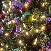 Χαμηλού Κόστους Τροφοδότηση με Μπαταρίες-χριστουγεννιάτικα λαμπάκια με μπαταρία φωτάκια χορδών 18 πόδια 50 led 8 λειτουργίες led μίνι φώτα με χρονόμετρο για χριστουγεννιάτικο δέντρο στεφάνι πάρτι σπιτιού εσωτερική διακόσμηση εξωτερικού χώρου