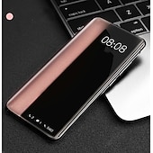 cheap Other Phone Case-Mirror PU Leather Phone case For Huawei P40 P30 P20 Pro Lite Flip Protective Cover for Huawei Mate 40 30 20 Pro Lite Sleep wake View Clear View Standing Luxury Smart Mirror Flip Cover