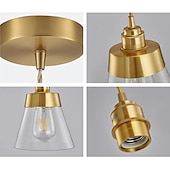 economico Luci Isola cucina-Lampada a sospensione da 16,5 cm lampada a sospensione a led lanterna design lampade cono in vetro elettrolitico moderno stile country negozi / caffè camera da letto soggiorno luci 110-220/220-240v