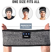 cheap On-ear &amp; Over-ear Headphones-Sleep Headphones Bluetooth Headband Wireless Music Eye Mask Thin Stereo Speakers Mic Handsfree Music Earbuds for Side Sleepers Running Insomnia Travel Yoga Sleeping Band