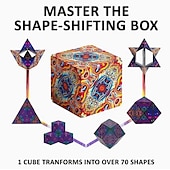 cheap Novelty Toys-Variety Changeable Magnetic Magic Cube Anti Stress 3D Office Hand Flip Puzzle Stress Reliever Autism Collection Kids Fidget Toys for Christmas Gifts