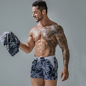 olcso férfi boxer úszónadrág-Férfi Deszkás short Úszónadrágok Nyári rövidnadrág Úszórövid Zseb Zsinór Rugalmas derék Grafika Mokaszinok Légáteresztő Rövid Hétköznapi Napi Szabadság Divat Utcai sikk Fekete Poros kék