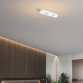 economico Lampade da soffitto con dimmer-plafoniere dimmerabili 24,5 cm barra luminosa a soffitto a 3 luci da incasso a led 500lm 5w lampada semplice per camera da letto corridoio cucina galleria aree soffitti bassi nero bianco