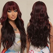 baratos Perucas Sintéticas sem Touca-Allbell loira peruca platinada para mulheres cabelo sintético encaracolado longo com franja perucas onduladas com raízes escuras perucas barbiecore
