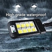 abordables appareils électroménagers-Motian lampe à led solaire 6000k lampadaire avec télécommande 3 fonction corps humain lumière à induction alimentation de cour extérieure