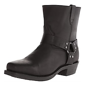 preiswerte Biker -Stiefel-Herren Stiefel Cowboy Westernstiefel Demonia Stiefel Klassisch Brautkleider schlicht Outdoor Täglich Casual PU Stiefeletten / Stiefeletten Halbschuhe Schwarz Braun Sommer Frühling Herbst