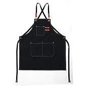 economico grembiule-grembiule da chef per donna e uomo, grembiule da cucina, grembiule da giardinaggio personalizzato con tasche, tracolla regolabile per falegnami, meccanici, pittori