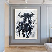 preiswerte Tiergemälde-Handgefertigtes handgemaltes Ölgemälde Wand modernes abstraktes Pferd Leinwand Gemälde Heimdekoration Dekor gerollte Leinwand kein Rahmen ungedehnt