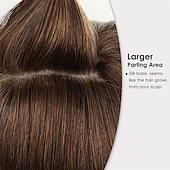 economico Pezzi di capelli umani e toupet-Per donna Capelli umani di Remy Parrucchini Liscio 100% cucito a mano Da donna / Soffice / Di tendenza Festa / Serata / Da tutti i giorni / Da mare
