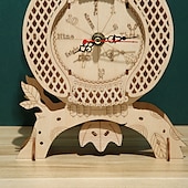 cheap Jigsaw Puzzles-3D Wooden Puzzle For Adults Owl Clock Model Kit Desk Clock Home Decor Unique Gift For Kids On Birthday/Festival Day