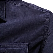 billiga Overtröjor för män-Herr Skjorta Sommarskjorta Manchesterskjorta Knapp upp skjorta Blå Brun Grön Grå Långärmad Slät Nedvikt Ledigt Dagligen Button-Down Kläder Bomull Mode Streetwear Klassisk