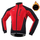 economico Giacche e gilet da uomo-Arsuxeo Per uomo Giacca da ciclismo Giacca in pile Inverno Tenere al caldo Antivento Fodera di vello Traspirante Bicicletta Giacca Giacche a vento Ciclismo da montagna Cicismo su strada Bici da città