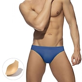 economico nuotata breve-Per uomo Costumi da bagno Slip da bagno Colore puro Antiparassitario A prova di perdita Spiaggia Piscina Di tendenza Semplice Blu chiaro Nero Media elasticità
