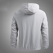 preiswerte Sportjacke-Herren Soft Shell Jacke übergangsjacke Ausgehen Windjacke Tasche Ganzjahres Einfarbig Freizeit Mit Kapuze Schwarz Dunkelblau Grau Jacken