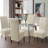cheap Dining Chair Cover-Dining Chair Covers Water Repellent Stretch High Back Dining Chair Cover Slipcover Spandex Chair Seat Covers with Elastic Band for Wedding,1 Pcs