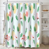 levne Sprchové závěsy-Sprchový závěs s háčky 180cm*180cm (70&quot;*70&quot;) polyesterový prátelný voděodolný vzor krajinných plamenáčů