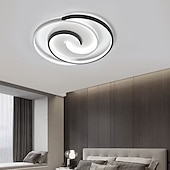 economico Lampade da soffitto-Plafoniera Led Telecomando Nero Rotondo, Lampada Da Soffitto 19,5&quot; Dimmerabile Soggiorno Lampada Moderna Cucina Corridoio Camera Da Letto