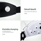 Χαμηλού Κόστους Μασέρ Σώματος-Επαγγελματικός Μασέρ Ματιών Θερμός Αέρας Πίεση Ηλεκτρικός Σιάτσου Μασέρ για Στραγγαλισμό Ξηρού Ματιού Απαλή Ανακούφιση  Καλύτερος Ύπνος Δώρο για Ημέρα του Αγίου Βαλεντίνου