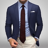 abordables Blazers et vestes-Veste de blazer pour hommes veste de sport décontractée colorée noire blanche jaune coupe standard simple boutonnage un bouton