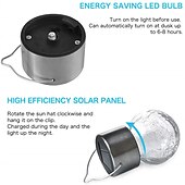 preiswerte Landschaftslichter-Weihnachts-Solarleuchten für den Außenbereich aus gesprungenem Glas, Solar-Gartenleuchten, wasserdichte LED-Hängekugelleuchten für Weihnachtsdekoration im Außenbereich, Garten und Terrasse