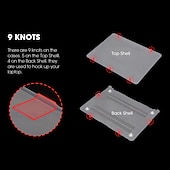 cheap Laptop Bags,Cases &amp; Sleeves-Crystal Laptop Case For Apple Macbook Air Pro Retina 11 12 13 15 16 inch Solid Colored Plastic Hard Clear Laptop Cover Protective Cover