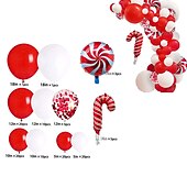 economico i migliori regali di natale-decorazione festa a tema natalizio palloncino pacchetto fai da te ghirlanda arco bastoncino di zucchero palloncino in alluminio