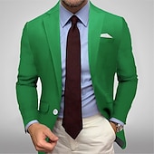 abordables Blazers et vestes-Veste de blazer pour hommes veste de sport décontractée colorée noire blanche jaune coupe standard simple boutonnage un bouton