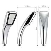 economico Soffioni doccia-Soffione doccia a super pressione da 300 fori con spruzzatore a risparmio idrico a pioggia quadrato cromato, piastra in acciaio inossidabile e materiale resistente