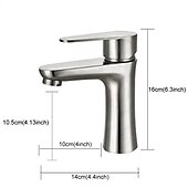 cheap Classical-Bathroom Sink Faucet,Stainless Steel Matte Black/Nickel Brushed Single Handle One Hole Bath Taps with Hot and Cold Switch