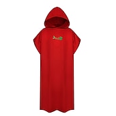abordables Les serviettes-Peignoir à langer serviette poncho à capuche serviette à langer légère à séchage rapide extra longue en microfibre poncho de surf taille universelle pour hommes femmes adultes, convient pour la