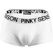 preiswerte Boxershorts für Herren-Herren 3 Pack Unterwäsche Unterwäsche Boxer Slip Polyester-Baumwoll-Gemische Waschbar Komfortabel Buchstabe Tiefe Hüfthöhe Schwarz Weiß