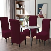 cheap Dining Chair Cover-Dining Chair Covers Water Repellent Stretch High Back Dining Chair Cover Slipcover Spandex Chair Seat Covers with Elastic Band for Wedding,1 Pcs