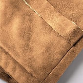 baratos Gilets-Homens Colete de camurça Casamento Rua Feriado Para Noite Estilo vintage Casual Outono Inverno Bolsos Camurça Manter Quente Cor imaculada Não Trespassado Decote V Normal Preto Marron Colete