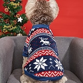 abordables Vêtements &amp; accessoires-Chien Chat Sweat-shirt Mode Soirée Hiver Chaud Respirable Doux Lavable Confortable Soirée Noël Casual Quotidien Festival Vêtements pour chiens for Bichon Frisé Loulou de Poméranie Bébé Animal