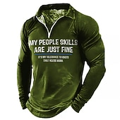Men's Long Sleeve Graphic Tee - Funny 'My People Skills Are Fine, My Tolerance to Idiots That Needs Work' 14
