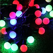 ieftine Conectat Electric-5m 50led linie neagră minge șir lumini de sărbători petrecere creativă vacanță lumini decorative de Crăciun 1 set