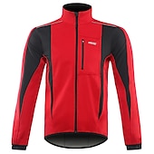 baratos Jaquetas e Gilets para homens-Arsuxeo Homens Jaqueta para Ciclismo Jaqueta Corta-Vento Casaco de lã Inverno Térmico / Quente A Prova de Vento Forro de Velocino Respirável Moto Jaqueta Ciclismo de Montanha Ciclismo de Estrada