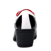 cheap Semi-Formal-Men&#039;s Oxfords Dress Shoes Christmas Party Collections Casual British Wedding Party &amp; Evening PU Black Red White Color Block Winter Fall