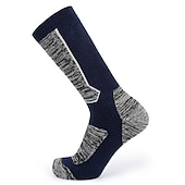 abordables Calcetines deportivos-1 Par Hombre Calcetines de senderismo Calcetines de  Esquí Calcetines deportivos Mantiene abrigado Resistente al Viento Transpirable Secado rápido Invierno Al aire libre Algodón Negro Marrón Verde
