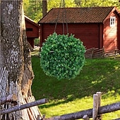 preiswerte Außenwandleuchten-LED Außenwandleuchte Solarlampen Hof, dekorative Simulation, Graskugel-Kronleuchterlampe für Rasen, Garten, Urlaubsdekoration, Beleuchtung, Durchmesser 14 cm