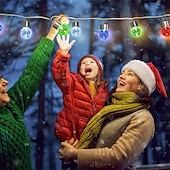 preiswerte Landschaftslichter-Weihnachts-Solarleuchten für den Außenbereich aus gesprungenem Glas, Solar-Gartenleuchten, wasserdichte LED-Hängekugelleuchten für Weihnachtsdekoration im Außenbereich, Garten und Terrasse