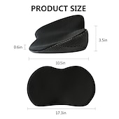 abordables Housses de siège de voiture-Coussin de siège auto en mousse mémoire – Support de siège confortable pour les conducteurs lors de longs trajets