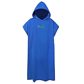abordables Les serviettes-Peignoir à langer serviette poncho à capuche serviette à langer légère à séchage rapide extra longue en microfibre poncho de surf taille universelle pour hommes femmes adultes, convient pour la