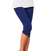 olcso Sima leggings-Női Jóga nadrág Napvédő Hasformáló Alakformáló Magas derék Jóga Fitnesz Edzőterem edzés Háromnegyedes leggingek Alsók Ibolya Fekete Fehér Sport Sportruházat Nagy rugalmasságú Sovány